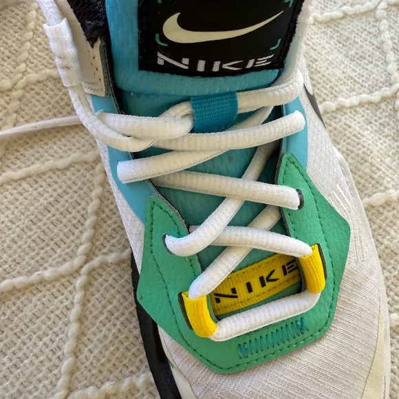 Nike Kids Sneakers in White, Green, and Yellow - Picture 4 of 4